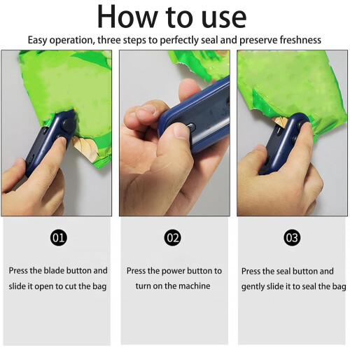 Ampltulastd Bag Sealer 2-in-1 USB Rechargeable Portable 2