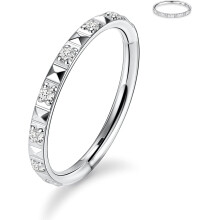 Septum Clicker Hoop 16g Surgical Steel CZ Pyramid