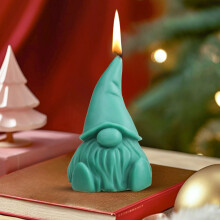 Santa Claus Scented Candle Christmas Decoration Green