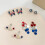Soumake Hypoallergenic Patriotic Dangle Earrings Red White 4