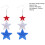 Soumake Hypoallergenic Patriotic Dangle Earrings Red White 5