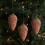 Pine Cone Ornaments Rustic Plastic 3-Pack Brown 7.1x5.1x2.5 5