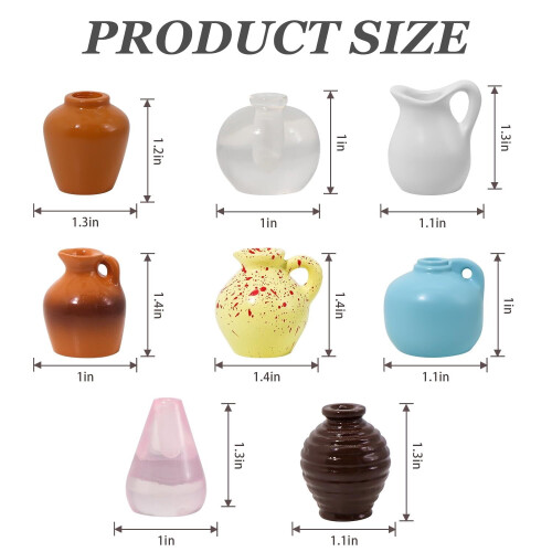 Mini Ceramic Vase Magnets for Fridge Kitchen Office Car 8 1