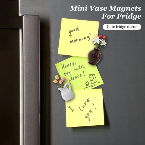 Mini Ceramic Vase Magnets for Fridge Kitchen Office Car 8 2