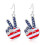 Soumake Patriotic Dangle Earrings Red White Blue 1 Pair 4