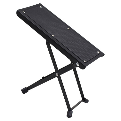 HOMEMAXS Guitar Foot Stool Heavy Duty Foldable Black 2
