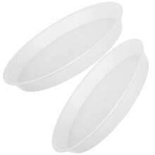 Bird Waterer and Feeding Bowl Set Outdoor 2-Pack White