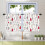 Christmas Tree Cafe Curtains Red Gray Cedar Pine 26x24in 1