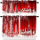 Red Christmas Kitchen Curtains Set Snowflakes 3-Piece 1