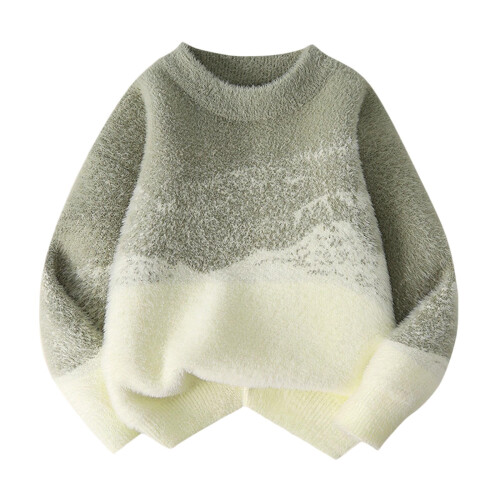 Girls Green Block Pullover Sweater 5 Years Soft Cotton 1