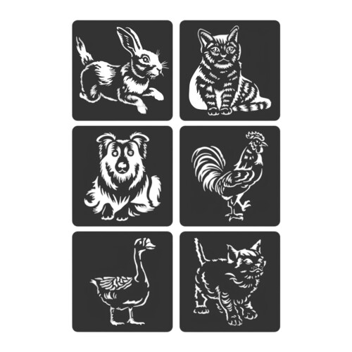 Zoo Theme Stencils Set 6 Pieces