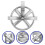 Wall Clothes Dryer Pulley Silver Iron 2 pcs 1
