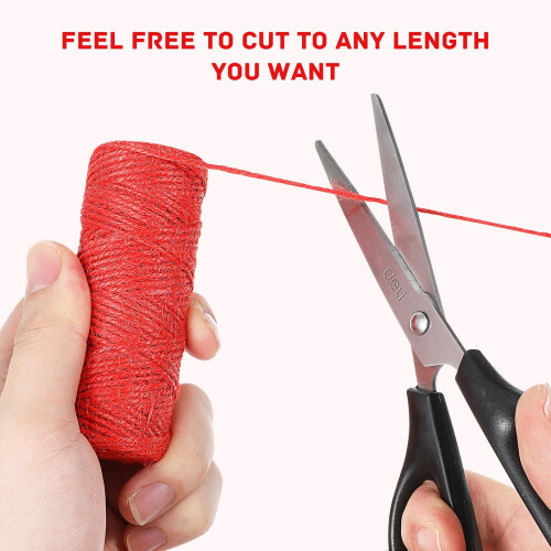 Jute Rope for DIY Projects Red and Green 2 Pack 2