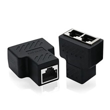 RJ45 1-to-2 Ethernet Splitter Adapter for Cat5/Cat5e/Cat6,