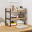 Wooden Bookshelf 2-Tier Modern Open Shelf Stand 6
