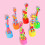 Wooden Giraffe Push Puppet Educational Toy Set 6 Pack 5