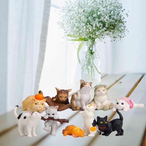 Cat Figures Collectible Figurines 10 Pack 2