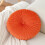 Round Pumpkin Throw Pillow Solid Color 18x18 Inch 8