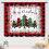 Christmas Tree Kitchen Curtains Red Snowflake Design 2 4