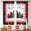 Christmas Tree Kitchen Curtains Red Snowflake Design 2 5