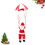 Retro Christmas Tree Ornament Red White Parachute Charm 1 4