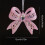 Pink Glitter Christmas Ornaments Acrylic Bow Bell Tree 6