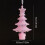 Pink Glitter Christmas Ornaments Acrylic Bow Bell Tree 8