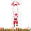 Retro Christmas Tree Ornament Red White Parachute Charm 1 8