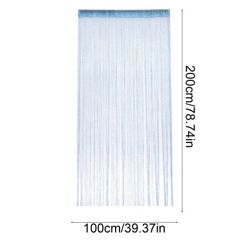 Flat Silver Thread Beaded Curtain Tassel Partition 1 pc 2