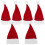 Miniature Velvet Hat Lollipop Covers Red White 6-Pack 4