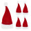 Miniature Velvet Hat Lollipop Covers Red White 6-Pack 5