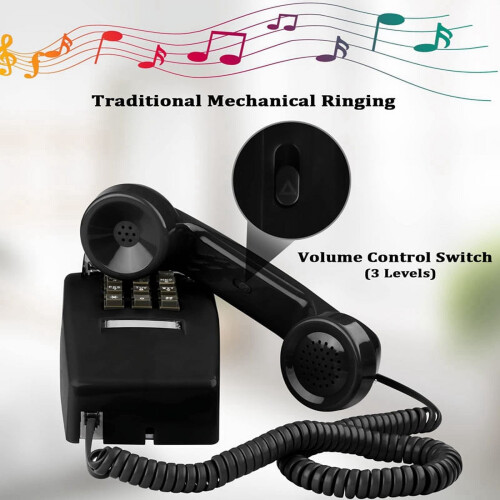 Classic Wall Phone for Landline with Mechanical Ringing 2
