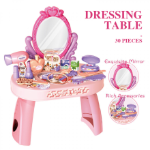Kids Vanity Table Set with Mirror and Pretend Play