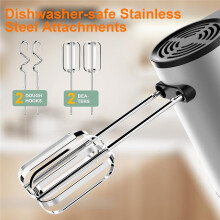 Electric Hand Mixer,600W Kitchen Handheld Mixer, Turbo Boost/Self-Control Speed + 5 Speed,Kitchen Mixer Eu Plug