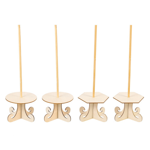 Wooden Doughnut Stand Set 4 pcs