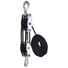 Block and Tackle Pulley Hoist 3/4-inch Wheel 1100/2200 lbs