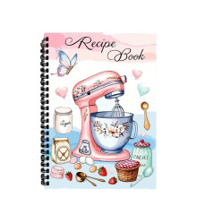 Blank Recipe Notebook Spiral Hardcover 100 Pages