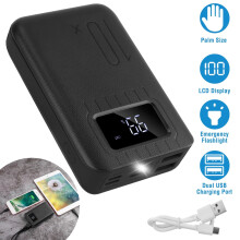 10000mAh Portable Power Bank with LCD, Dual USB,