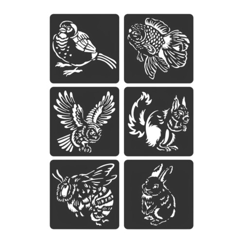 Zoo Theme Stencils Set 6 Pieces
