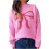 Women's Knitted Pullover Sweater with Bow, Long Sleeve 1