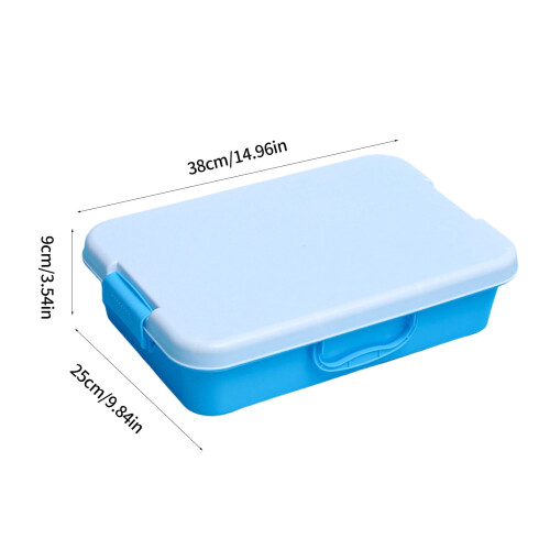 Stackable Plastic Sand Tray Set with Lid and Stickers Blue 2