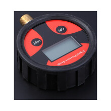 Digital Tire Pressure Gauge Large Dial PSI Bar kPa KG Black