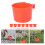 Red Plastic Bird Feeder Cups for Parrot Cage 4-Pack 8