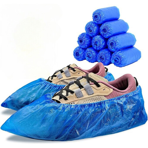 Non-Slip Disposable Shoe Covers 100 Pcs 15.7 Inch 1