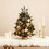 Miniature Pre-lit Christmas Tree 17.7 Inch Pine Tabletop 7