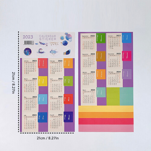 Kids Bedroom Set Calendar Index Stickers 10-Pack 2