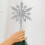 Glitter Snowflake Tree Topper Silver Metal 5