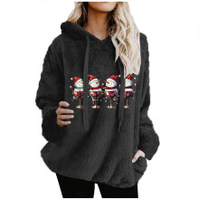 Women's Christmas Sherpa Fleece Oversized Hoodie
