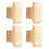 Wooden Cabinet Knobs Square Gold Handles 4-Pack 1