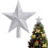 Christmas Tree Star Topper Glitter Silver 8 inch 5